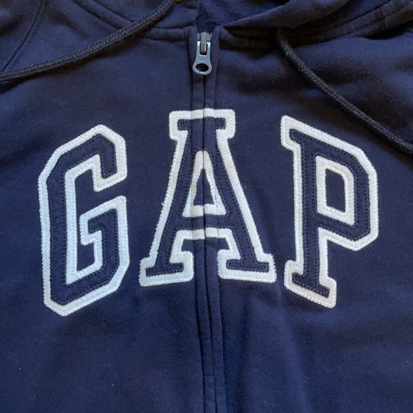 Small navy blue GAP zip up hoodie sweatshirt - Picture 5 of 12